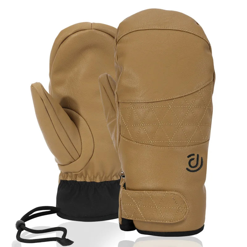 Ski Gloves Men's Waterproof and Cold-proof Plus Velvet Thickening Outdoor Cycling Warm Winter Cycling Gloves Men and Women
