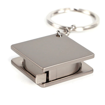 Metal tape measure keychain Stainless steel retractable ruler Key ring Practical small tools Measuring tools tape measure