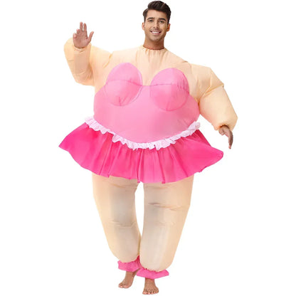 custom Adult Sumo Ballet Clown Inflatable Costumes Purim Halloween Christmas Anime Cosplay Costume Scary Mascot Party Dress ZML
