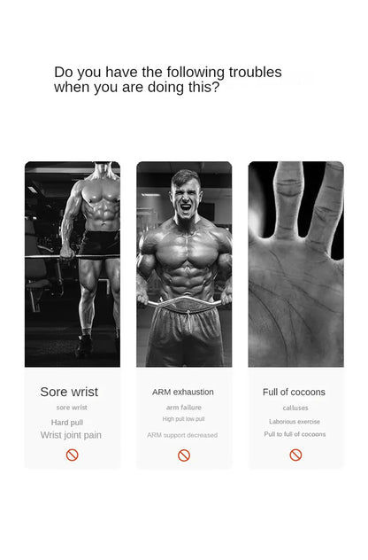 Wrist Straps for Weightlifting Double Layers Cow Leather Gloves Women Men Deadlift Maximum Grip Support Bench Press Pull-up F18