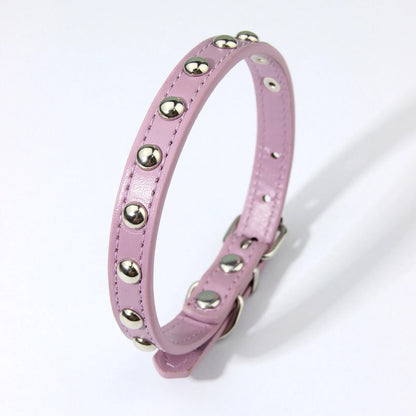 Rivets Anti-Bite Leather Dog Cat Collars Pu For Small Medium Large Dogs Pet Collar Pet Products Kitten Puppy Neck Strap
