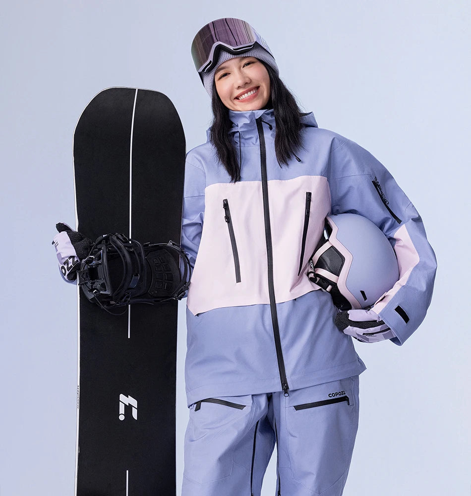 COPOZZ Skiing Coats Winter Warm Women Men Tracksuit Hooded Sports Snowboard Jacket Mountain Female Outwear Windproof Ski Clothes