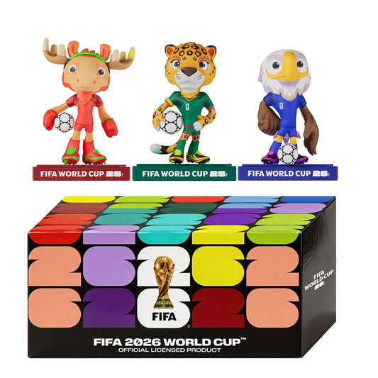 FIFA Official Licensed 2026 World Cup Mascot 3-Piece Collectible Set, Fan Memorabilia - Maple & Zayu & Clutch /9cm/3.54inch 9DZB
