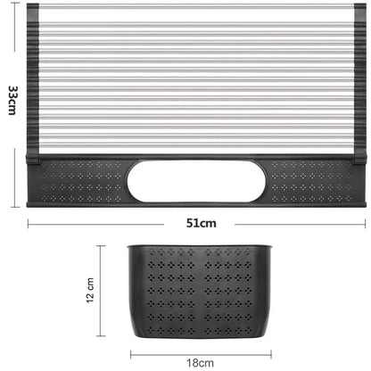 Kitchen Rolling Dish Drainer Roll Up Dish Drying Rack Over The Sink kitchen accessories,storage organization Foldable bowl shelf