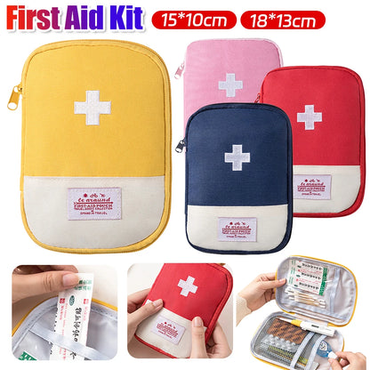 Mini First Aid Pouch Portable Small Emergency Medicine Storage Bag Medicine Bag for Outdoor Camping Hiking Home Travel Emergency
