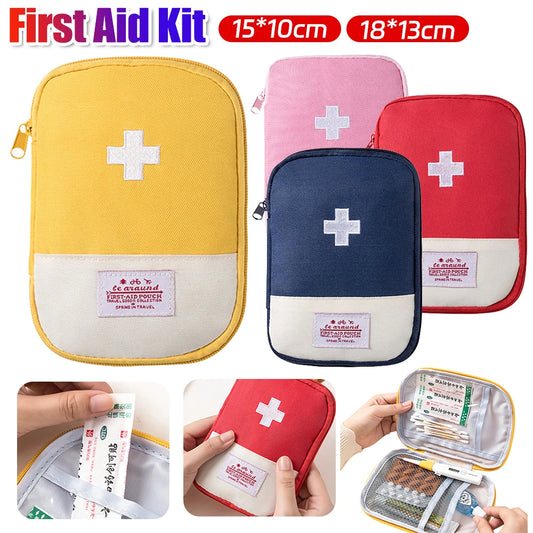 Mini First Aid Pouch Portable Small Emergency Medicine Storage Bag Medicine Bag for Outdoor Camping Hiking Home Travel Emergency