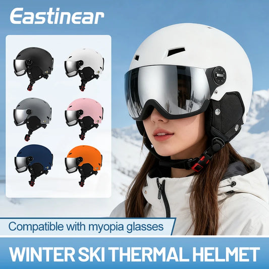 Eastinear Snowboard helmet Ski Helmet Men Snow Goggles In One Anti-Impact For Adult Women Ski Skateboard Snowboard Safety Helmet