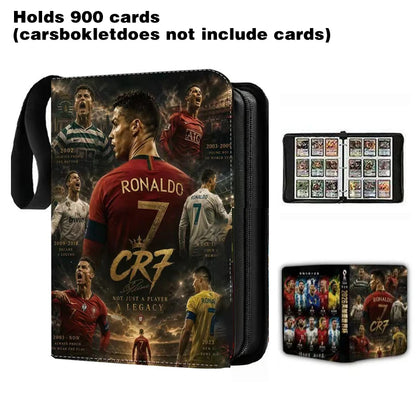 2026 World Cup Football Star Ronaldo Messi Mbappé 400/900pcs Album Book Folder Card Slots Collections Zipper Card Binder Holder