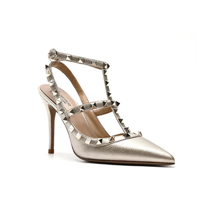 Luxury Women's sandals Summer Gladiator Sandals With Ankle Strap Fashion elegant Classics Rivet High Heels Party Ladies shoes