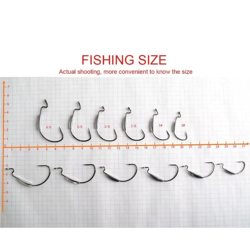 NGB 5PCS High Carbon Steel Offset Fishing Hook Lure 1/0# 2/0# 3/0# 4/0# 1# 2# Texas Jig Head Crank Hook Worm Soft Bait Hooks