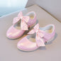 Girls Princess Shoes Shallow Bowknot Metallic Color Fashion Sweet Girl's Mary Janes Shoes Light Non-slip 26-36 Kids Ballet Flats