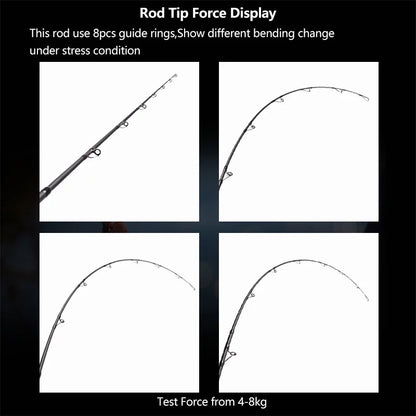 Mavllos RaptorII Carbon Tuna Fishing Jigging Rod, Lure 80-250g , Line 20-50LB Fast Saltwater Trout Fishing Spinning Casting Rod