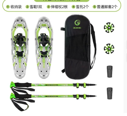 Aluminum Alloy Outdoor Snowboarding Equipment Mountain Climbing Shoes Anti Slip Adjustable Hiking Sneakers Snow Trekking Travel
