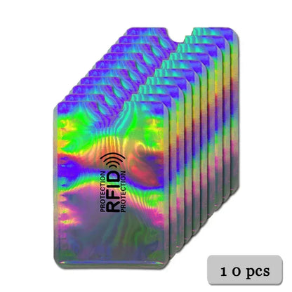 5/10/20pcs Portable Anti Rfid Wallet Blocking Reader Lock Bank Card Holder Id Bank Card Case Protection Metal Credit Card Holder