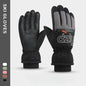 Winter Ski Gloves Fleece-lined Thickened Outdoor Riding Waterproof Windproof Non-slip Touchscreen Warm Gloves for Men and Women