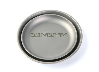 Ultralight Titanium Bowl Pan Plate Dish 22cm 18.5cm Round Plate Outdoor Camping Portable Tableware for Backpacking & Camping