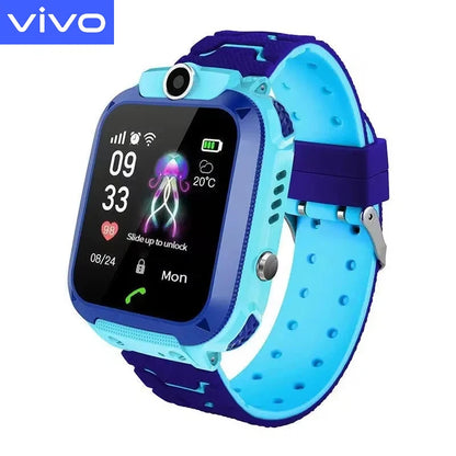 VIVO Kids Smart Watch SOS Antil-lost GPS Location Camera Sim Card Call Waterproof Smart Watch For Android Ios Kids Gift 2025 New