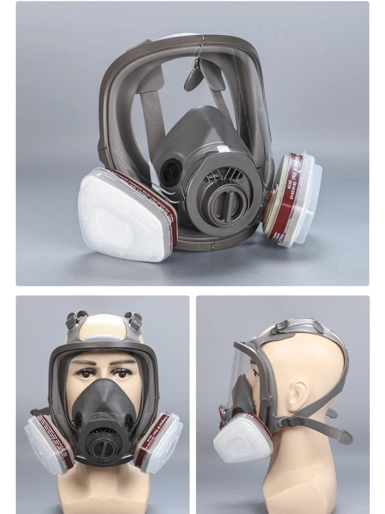 Full Face Gas Masks Survival Chemical Respirator with 40mm Filter, Full Face Respirator Gas Mask with 40mm Activated Carbon Filt