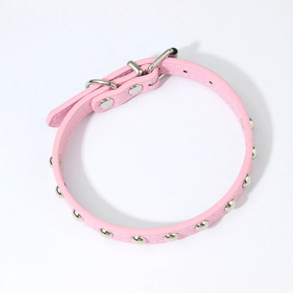 Rivets Anti-Bite Leather Dog Cat Collars Pu For Small Medium Large Dogs Pet Collar Pet Products Kitten Puppy Neck Strap