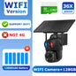 SHIWOJIA 4K 8MP 36X Zoom 4G Solar Camera Dual Lens Dual Screen Human Detect Auto Tracking Outdoor 10W Solar Panel WIFI CCTV