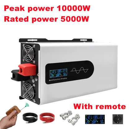 8000W 10000W 12000W Pure Sine Wave Inverter 12V 24V 48V 60V To AC 220V 110V Car Power Inverters Solar Off Grid Inverters