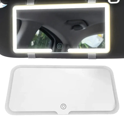 Car Sun Visor Vanity Mirror LED High-definition Vanity Mirror with 3 Light Modes Touch Screen Universal Car Vanity Mirror