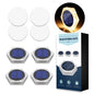 Blue Solar powered Outdoor LED Garden Lights Auto On/Off Waterproof IP68 Step Railing Stairs Yard Patio Pathway Driveway Light