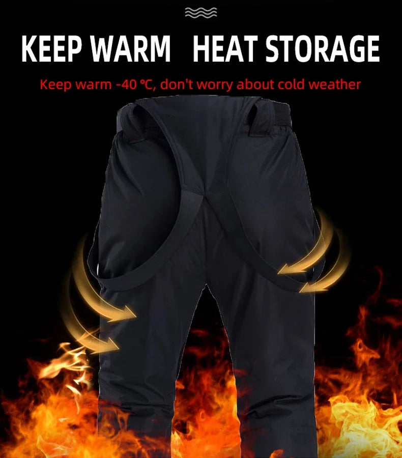 New High Quality Ski Pants Men Outdoor Mountain Windproof Waterproof Ski Snowboard Pants Winter Warm Snow Trousers Brand