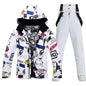Ski Suit Men And Women Super Warm Thicken Waterproof Windproof Winter Snow Suits Skiing And Snowboarding Jackets + Pants Brands