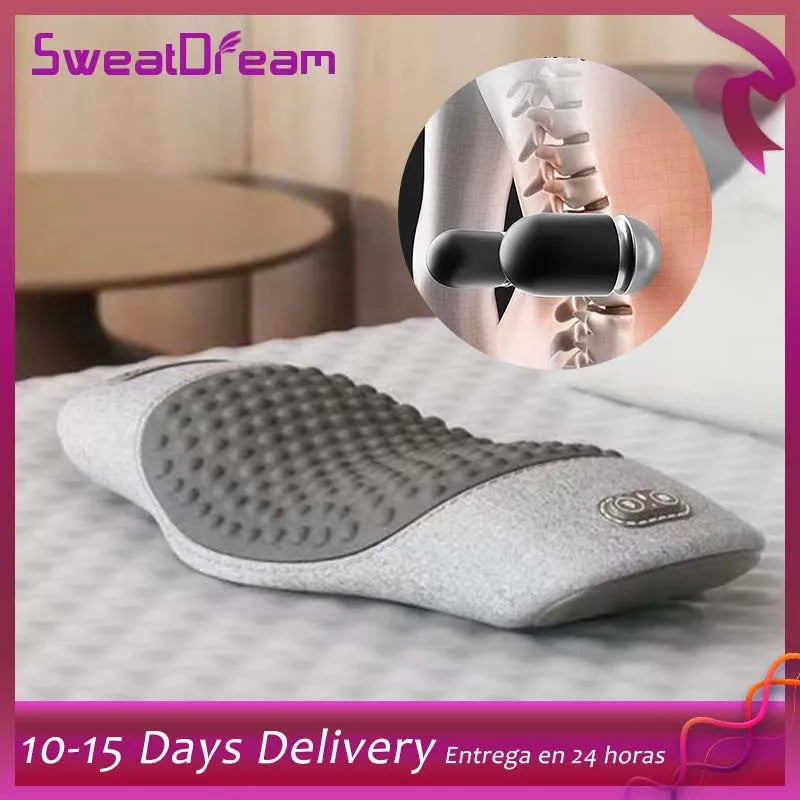 Waist Pillow Pad, Electric Massage, Lying Flat Waist Pain Waist Support, with Heating, Vibrating Features.