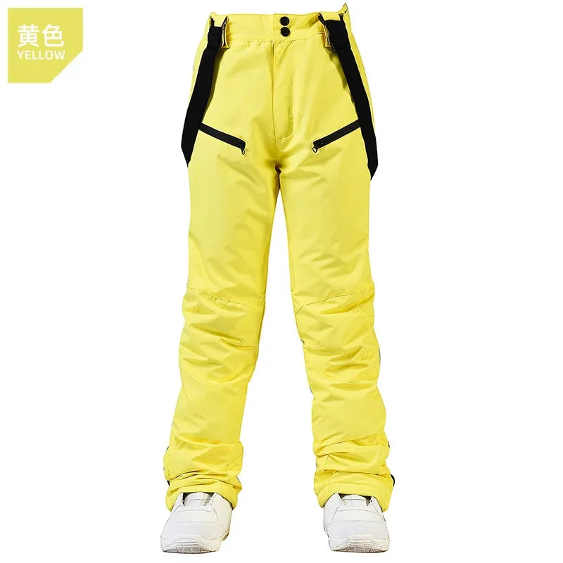 Women's and Men's Ski Pants Windproof Waterproof Snowboarding Pants Winter Outdoor Warm Snow Sports Pants Men Women Skiing