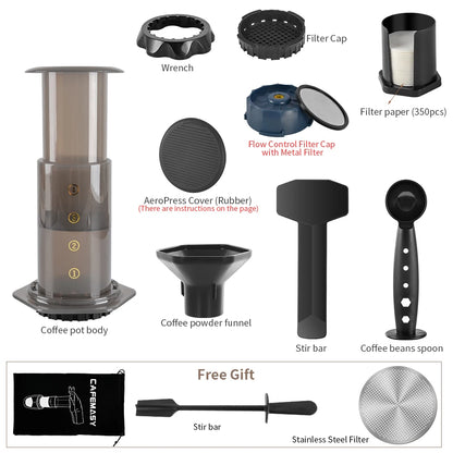 New 250ml Espresso Coffee Maker Machine Portable Cafe French Press Coffee Pot With Filter Paper Kit Bar Set For AeroPres