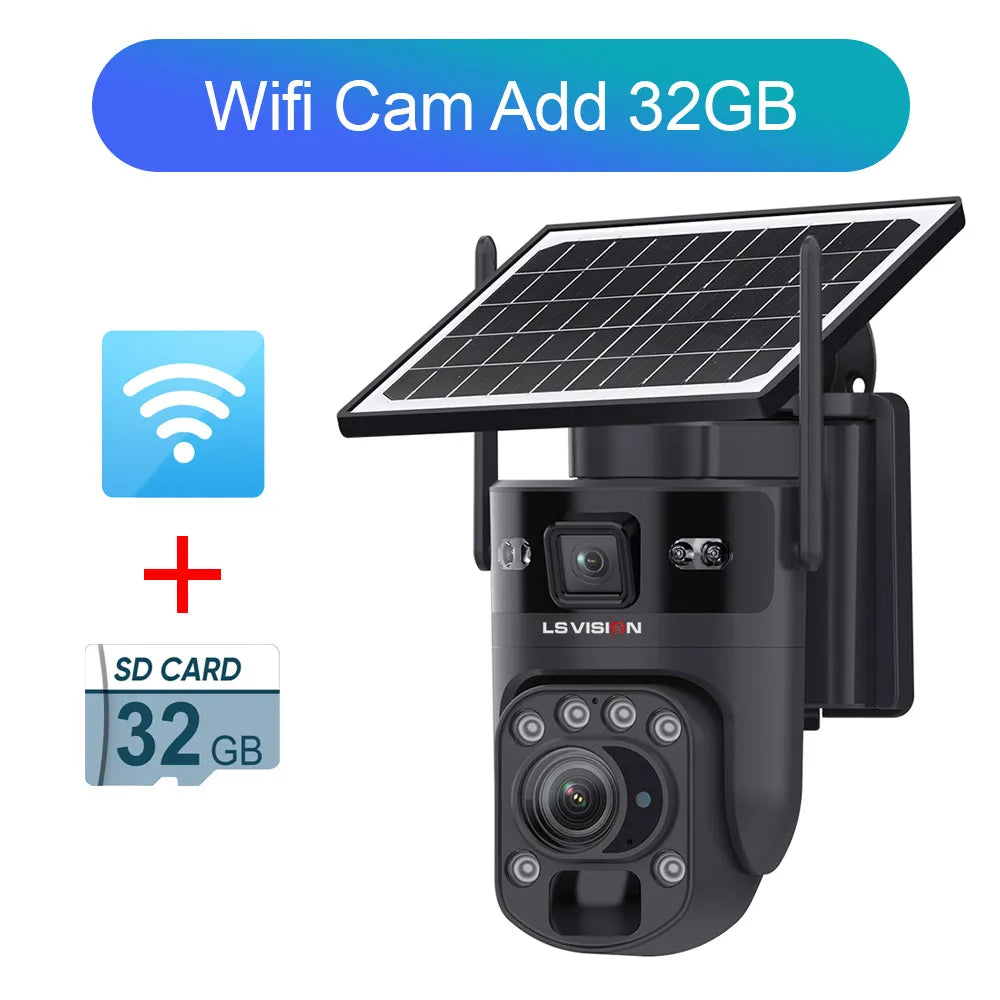 Ubox 12MP 60X Zoom 4G LTE Solar Camera Dual Screen Outdoor WiFi Security Camera PTZ PIR Detection Auto Tracking CCTV Waterproof