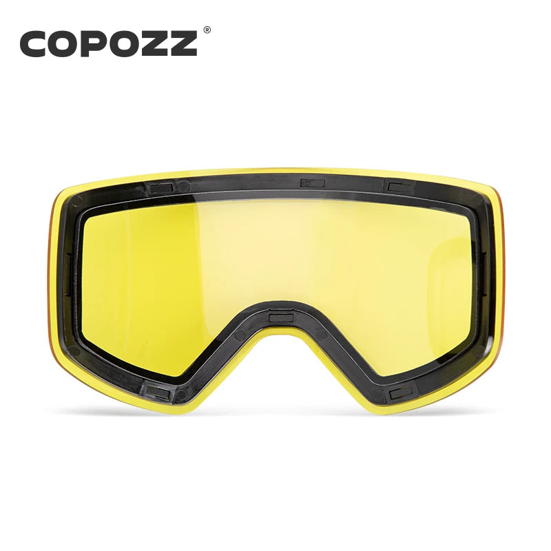 Replacement Ski Goggles Lenses Lens For COPOZZ Model-20101 Anti-fog UV400 Ski Glasses Snowboard Eyewear Lenses (Lens Only)