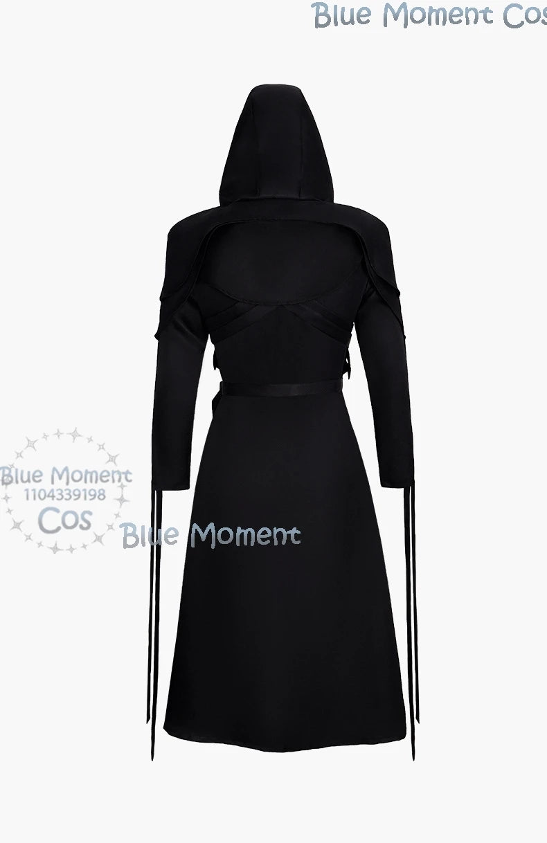 The Ghost Face Game Dead by Daylight Cosplay Disfraz mujer Black Costume Gothic Man Suit Full Set Halloween Carnival Customized