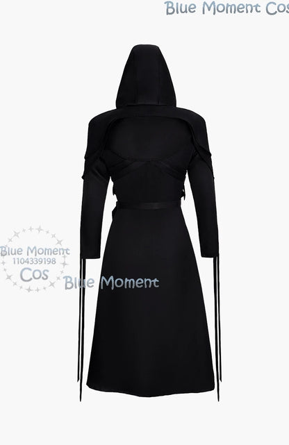 The Ghost Face Game Dead by Daylight Cosplay Disfraz mujer Black Costume Gothic Man Suit Full Set Halloween Carnival Customized