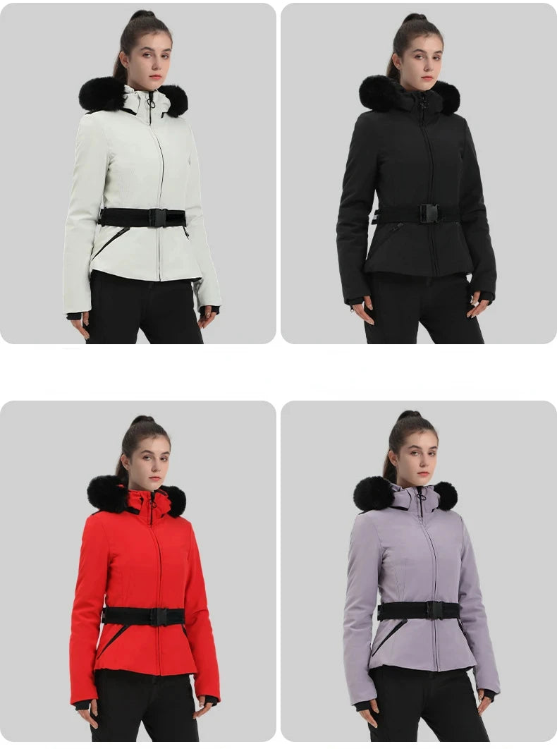 Skiing Jacket 2025 Mountain Snowboard Jackets Winter Hooded Woman Snow Jackets Outdoor Sports Outerwear Windproof Warm Tracksuit