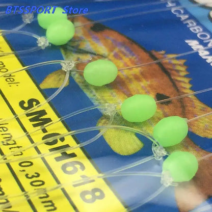 6pcs/set noctilucence Mackerel Feathers Bass Cod Sea Fishing Tackle Boat Luminous Fishing Hook Treble Fishing Lures