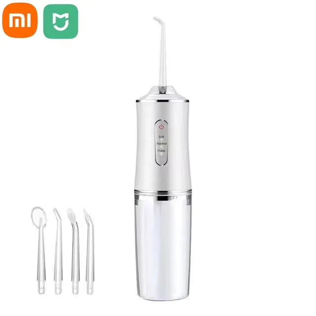 Xiaomi Portable Electric Dental Water Flosser Oral Irrigator Dental Bed Sprinkler Jet Toothpick 4 Nozzle Mouth Washing Machine