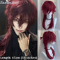 EAST Red Long Straight Synthetic Mullet Head Wig Wolf Tail Layered Fluffy Women and Men Wig for Daily Party Lolita Cosplay