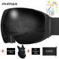 PHMAX Magnetic Ski Goggles UV400 Skiing Eyewear Anti-fog Lens Women Men Winter Outdoor Sports Mountain Snowboard Big Snow Goggle