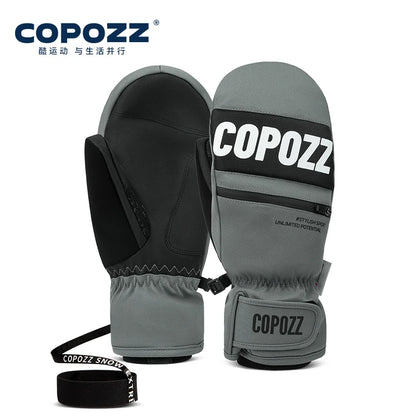 COPOZZ New Upgrade Thicken Ski Gloves Winter Men Women 3M Thinsulate Thermal Snowboard Gloves Waterproof Warm Mittens Ski Gloves