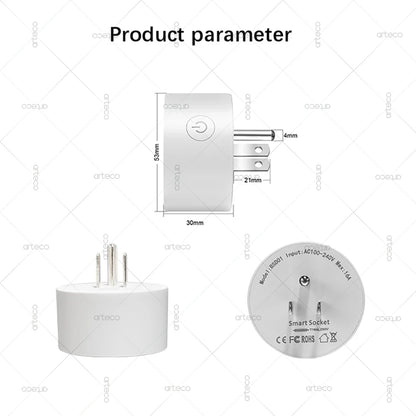 Tuya 16A Smart Plug Zigbee WiFi Socket US Standard Canada Mexico Power Monitoring Timing Function Works With Alexa Google Home