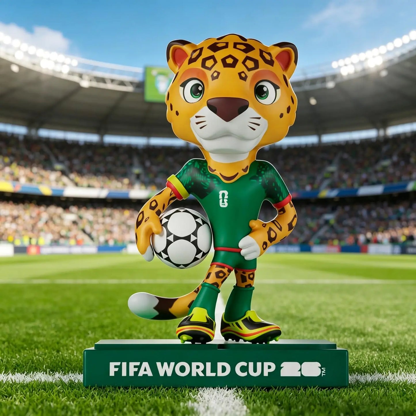 FIFA Official Licensed 2026 World Cup Mascot 3-Piece Collectible Set, Fan Memorabilia - Maple & Zayu & Clutch /9cm/3.54inch 9DZB