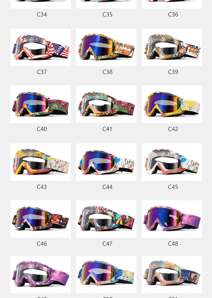 Newest Motocross Glasses Motorcycle Sunglasses Man MTB ATV Mask Windproof Protection Skiing Cycling Racing Off-Road Goggles