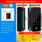 Tuya APP Glass Door Fingerprint Lock Bluetooth Smart Biometric Electronic Office Glass Door Lock 13.56Mhz RFID IC Keyless Unlock