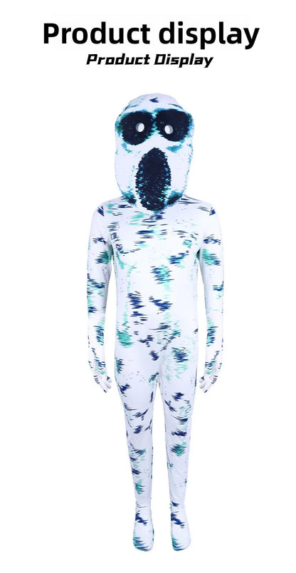 Doors Screech Cosplay Seek Doors Costume Kids Single Eye Mask Suit Jumpsuit Monster Jumbo Horror Scary Halloween Costume Child