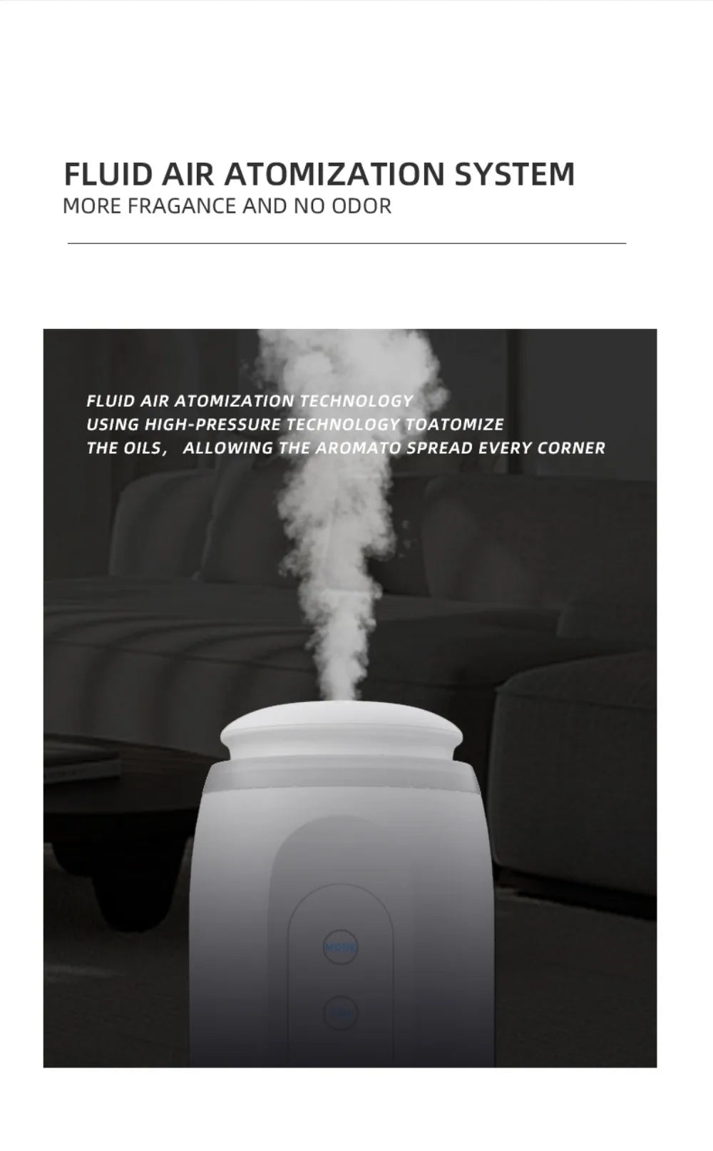 Waterless Essential Oil Diffuser Wall Plug Aroma Oil Diffuser Cool Mist Electric Scent Machine Smart Bluetooth Control For HomeElectric DiffusersGoWisse.com