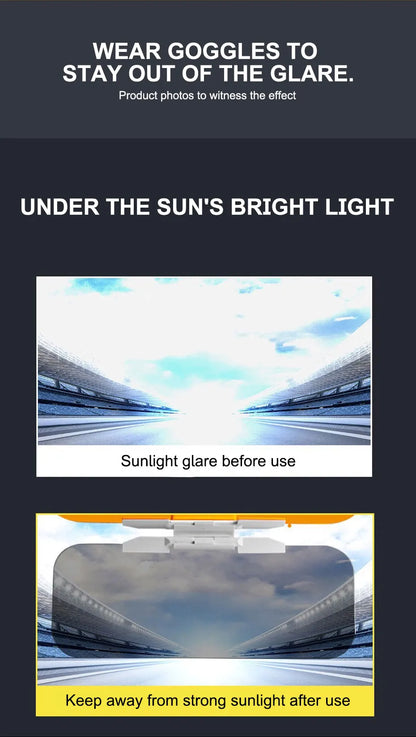 SEAMETAL Car Sun Visor HD View Day and Night Car Anti-glare Sun Visor Sun UV Blocked Clearly View Safety Driving Accessories