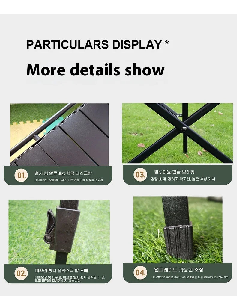 Lohascamping Camping Table IGT Folding multifunctional IGT table Full set roll Brazier table adjustable Desktop burner bbq table